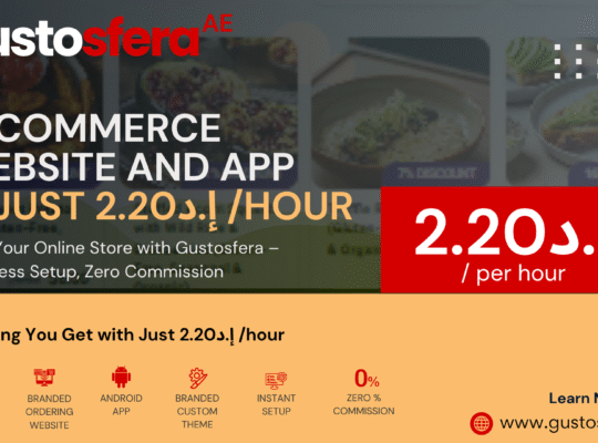Rent a Complete Online Restaurant Setup – AED 2.20/Hour with Gustosfera