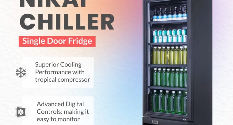 Nikai 450L Single Door Commercial Chiller Fridge – Stylish & Powerful Cooli