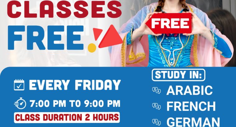 Explore Free Classes Today Call 0568723609