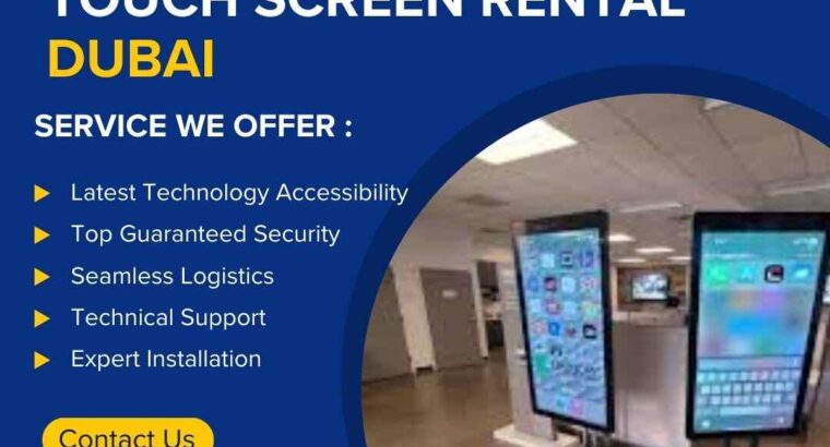 Event Solutions Powered by Touch Screen Rental Dubai Services?