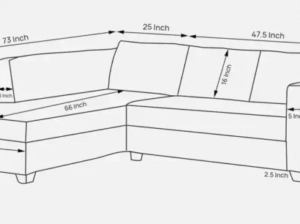 Connex Emirates UrbanComfort L-Shaped Sofa – Stylish Brown Leatherette with Durable Frame &