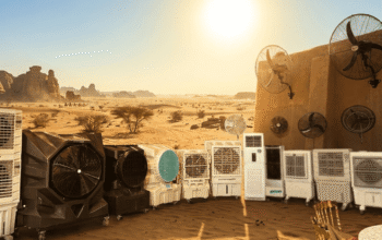 Industrial, portable, evaporative air cooler for sale and rental
