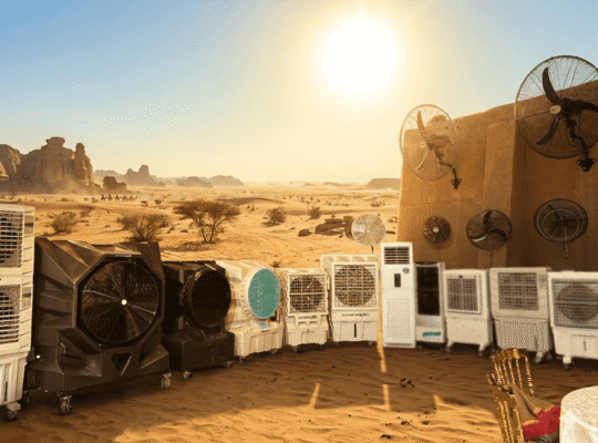 Industrial, portable, evaporative air cooler for sale and rental