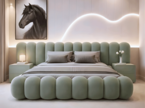 Modern Bubble Upholstered Bed Frame