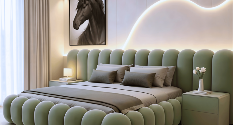 Modern Bubble Upholstered Bed Frame