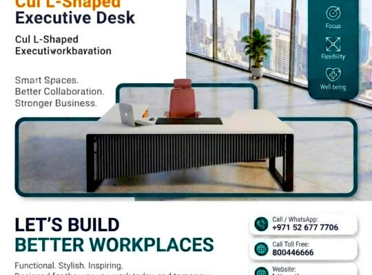 Cul L-Shaped Executive Desk – Premium Office Desk in UAE